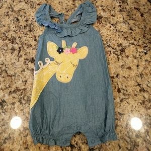 Mudpie Giraffe Romper